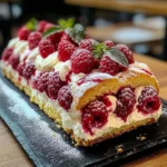 Bûche au Mascarpone et à la Framboise