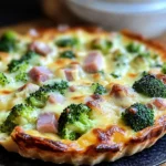 Clafoutis salé brocoli jambon de poulet