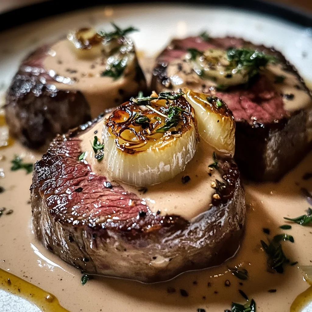 Filet de Bœuf à la Crème aux Échalotes