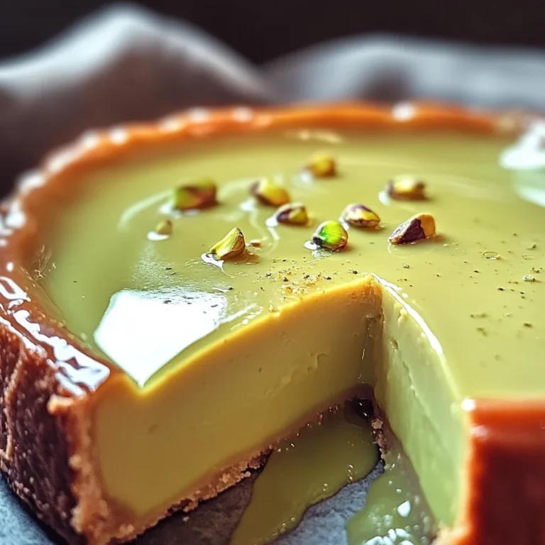 Flan Pistache Maison : Une Douceur Crémeuse à Déguster Sans Modération