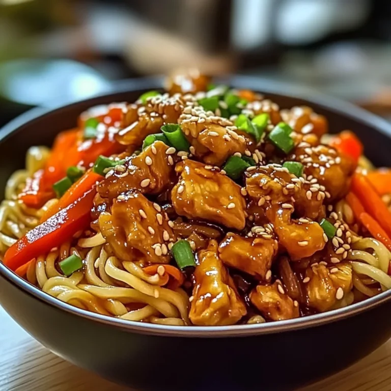 Nouilles Sautées au Poulet Caramélisé