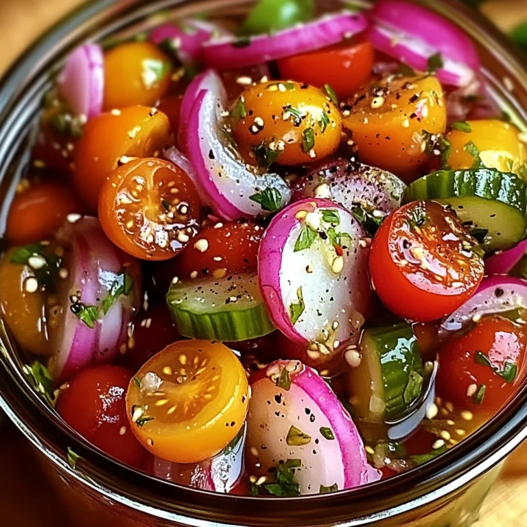 Pickles de Tomates Cerises, Oignons Rouges et Radis