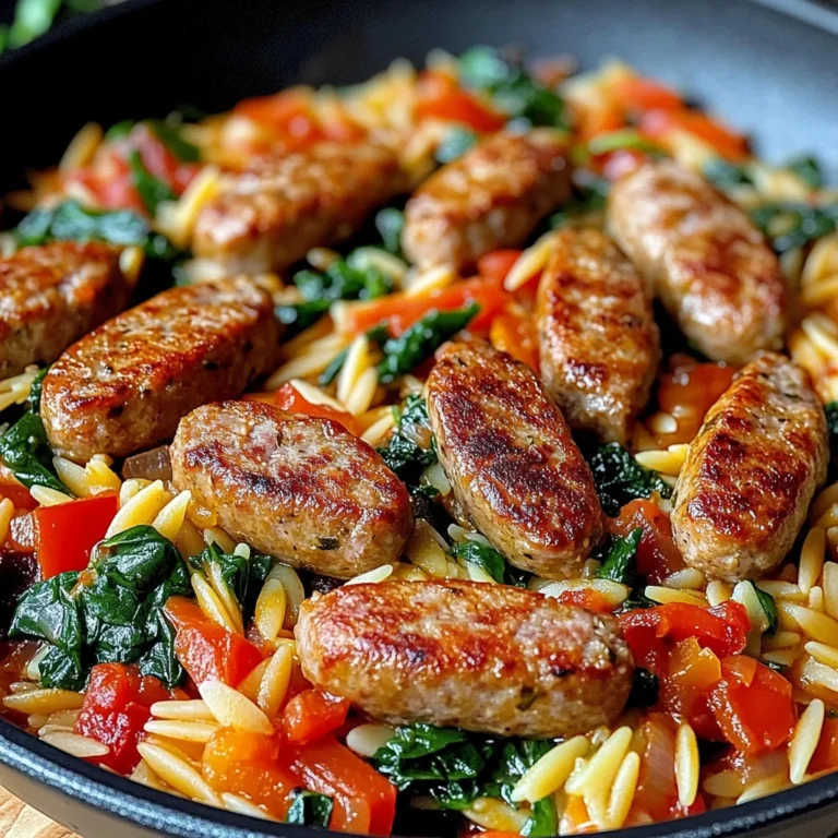Poêlée Saucisse et Orzo