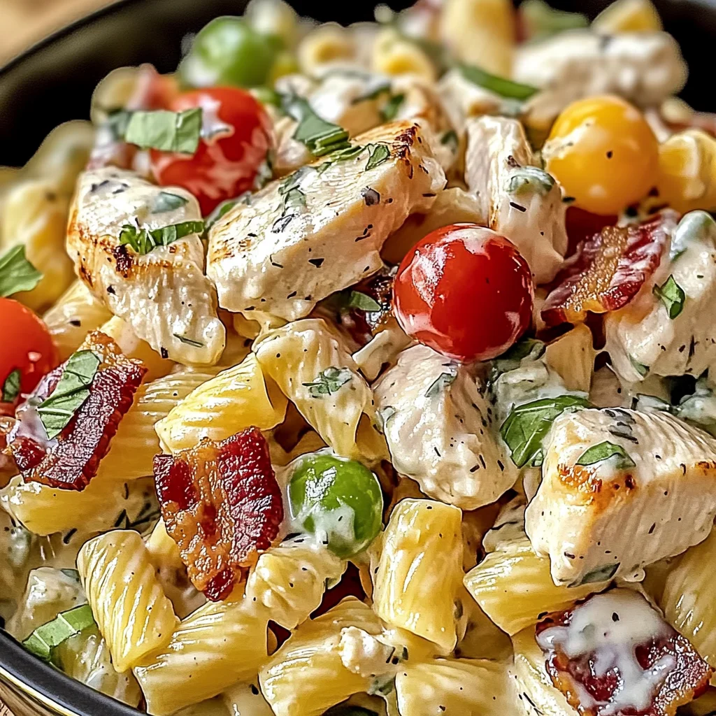 Salade de poulet et pâtes