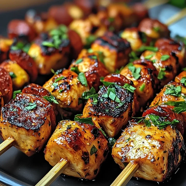 Brochettes de Poulet au Chorizo & Herbes