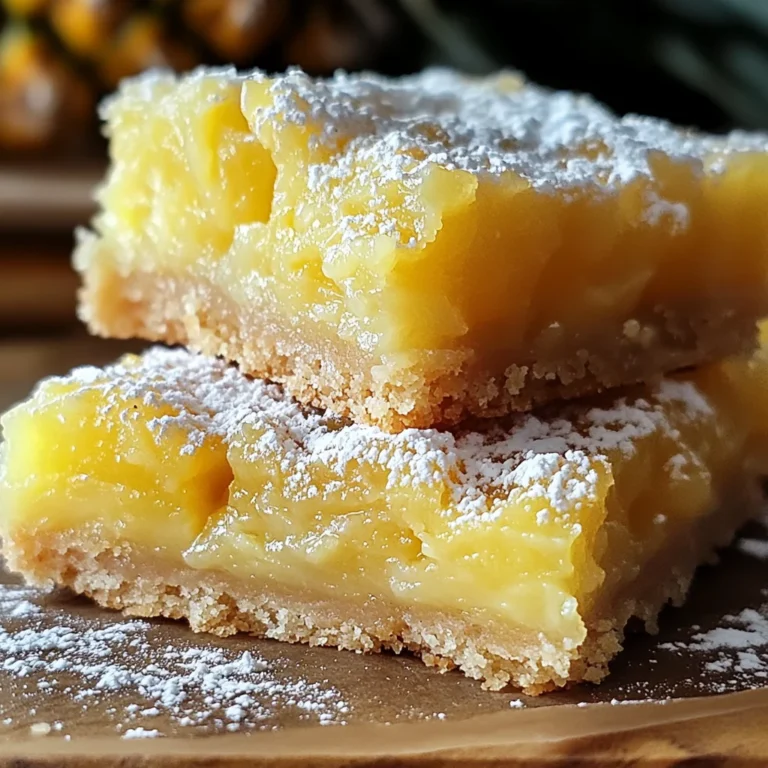 Carrés d'ananas croustillants