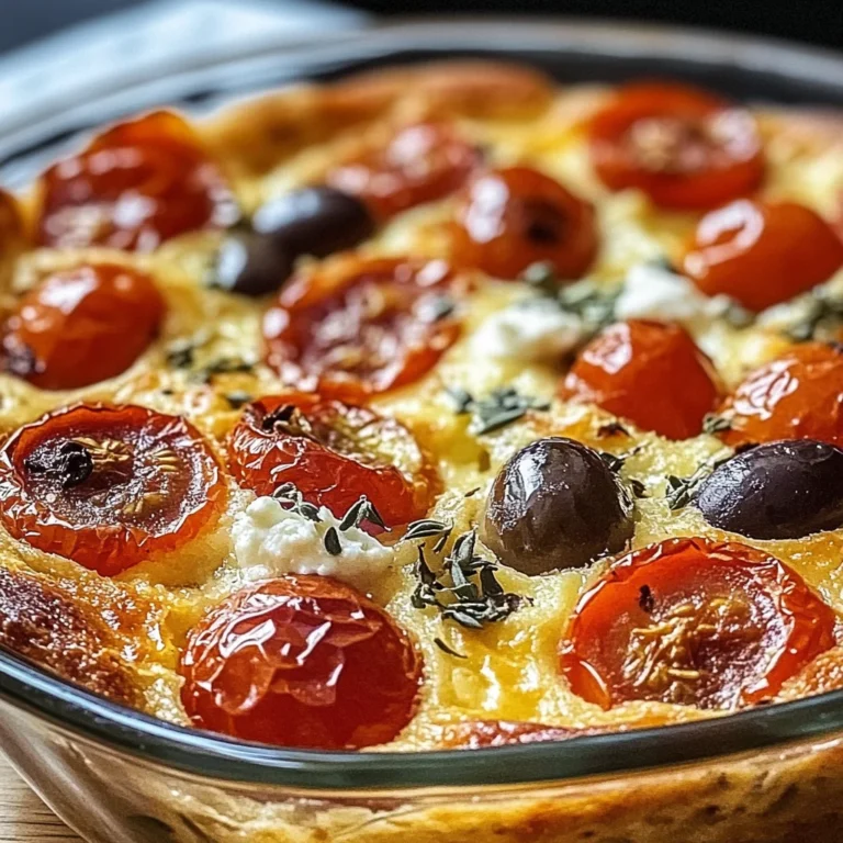 Clafoutis salé aux tomates cerise, olives et chèvre