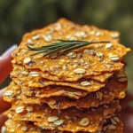 Crackers de patate douce, romarin et avoine