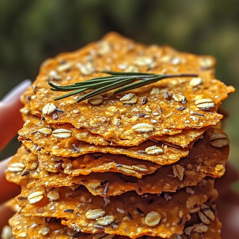 Crackers de patate douce, romarin et avoine