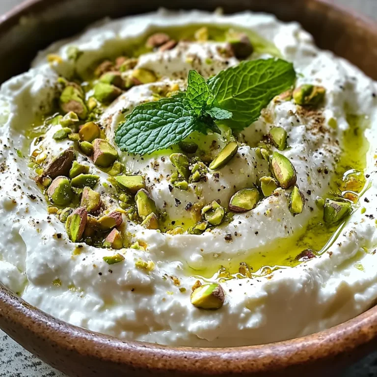 Crème de feta à la menthe et pistache