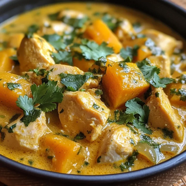 Curry onctueux de poulet et butternut