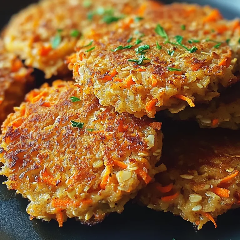 Galettes aux Carottes et Flocons d'Avoine
