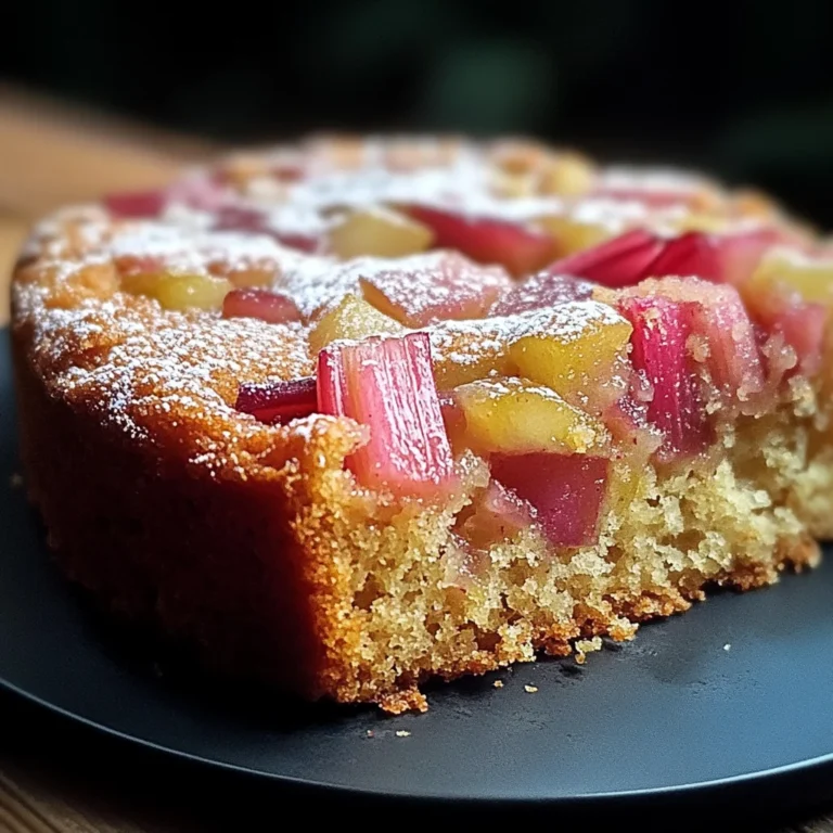 Gâteau à la rhubarbe