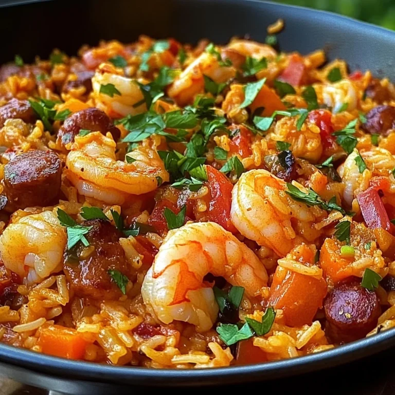 Jambalaya créole au poulet, crevettes et saucisses