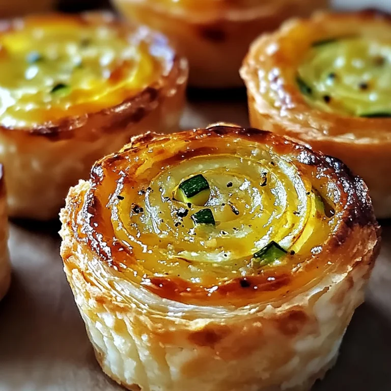 Minis flans de courgette et oignon