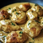 Poulet crémeux à la moutarde et au vinaigre de cidre blanc