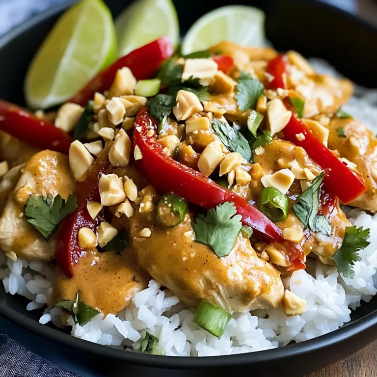 Poulet thaï sauce cacahuète