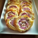 Roulé apéritif au jambon de poulet et fromage