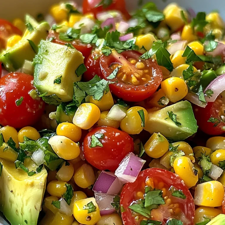 Salade de maïs et avocat