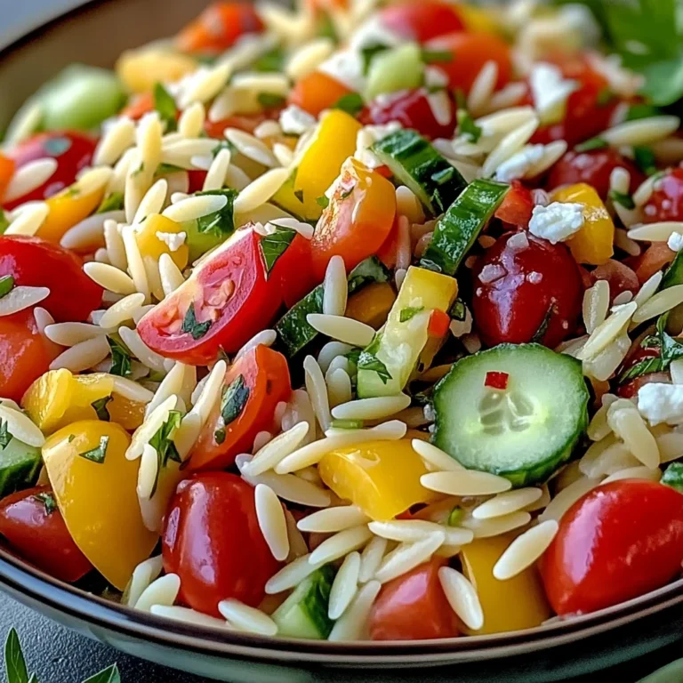 Salade d’orzo arc-en-ciel