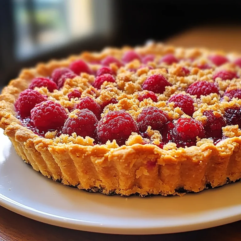 Tarte Crumble aux Framboises