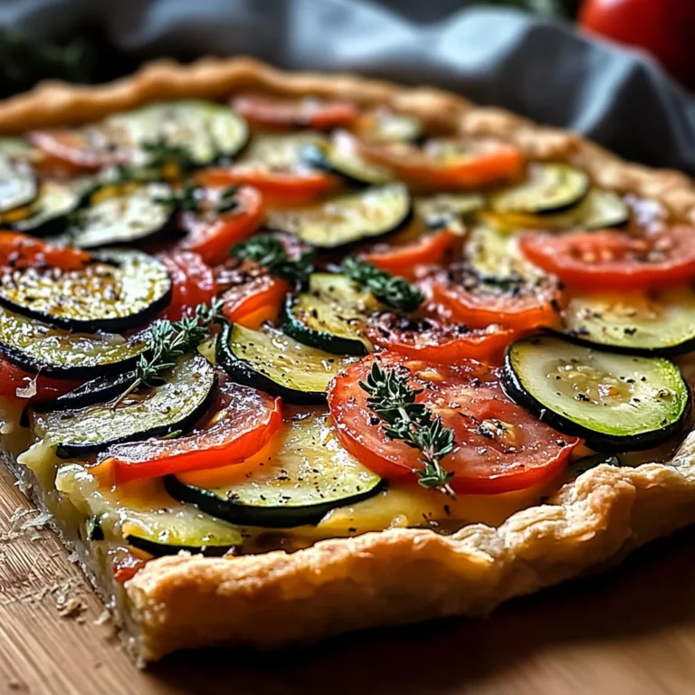 Tarte aux légumes colorés
