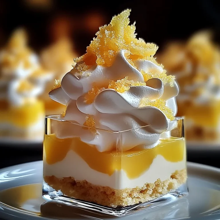 Verrines Citron & Meringue Croquante